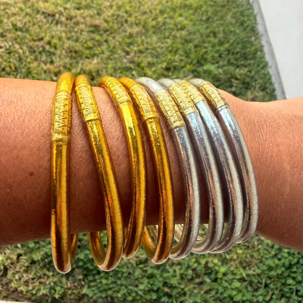 Chic Gold And Silver Bangles Set - image 7